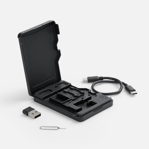 Футляр для карт памяти и SIM-карт Multitask, черный Футляр для карт памяти и SIM-карт Multitask, черный