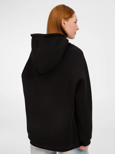 Худи унисекс оверсайз Easy Street, черное Худи унисекс оверсайз Easy Street, черное