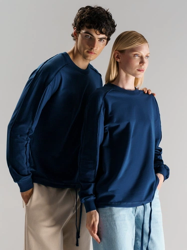 Свитшот унисекс Vozduh, темно-синий Свитшот унисекс Vozduh, темно-синий