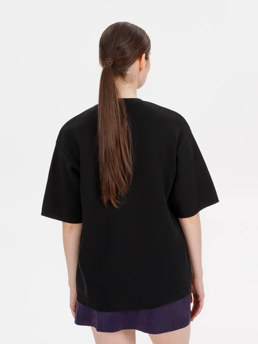 Джемпер с коротким рукавом Siluetti Volumica, черный Джемпер с коротким рукавом Siluetti Volumica, черный