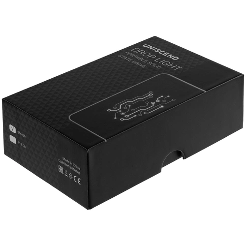 Внешний SSD диск Drop Light, с подсветкой гравировки, 256 Гб Внешний SSD диск Drop Light, с подсветкой гравировки, 256 Гб