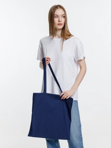 Холщовая сумка Optima 135, темно-синяя Холщовая сумка Optima 135, темно-синяя