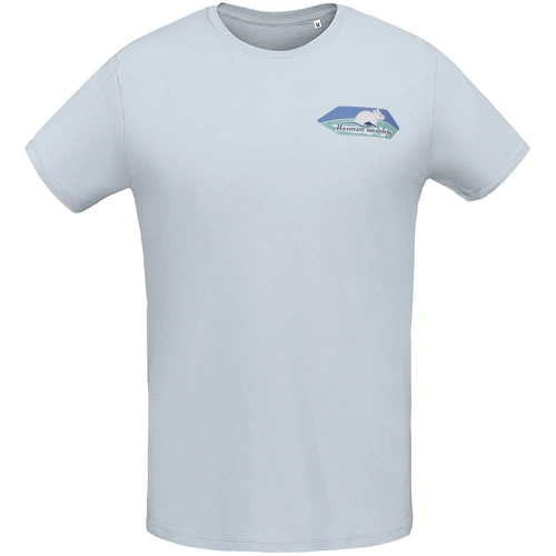 Футболка мужская «Мышка на севере», голубая Футболка мужская «Мышка на севере», голубая