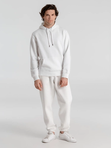 Толстовка с капюшоном унисекс King, белая Толстовка с капюшоном унисекс King, белая