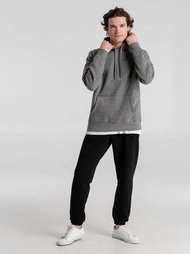 Толстовка с капюшоном унисекс King, темно-серый меланж Толстовка с капюшоном унисекс King, темно-серый меланж