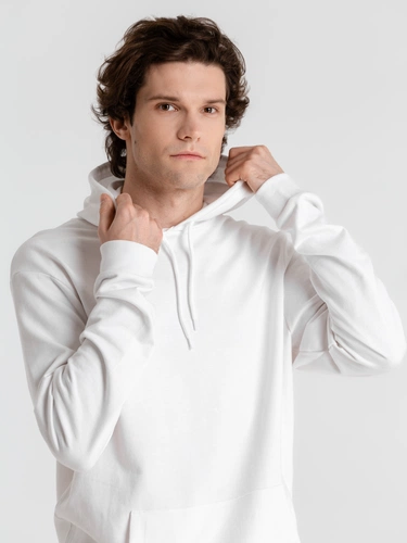 Толстовка с капюшоном унисекс Hoodie, белая Толстовка с капюшоном унисекс Hoodie, белая