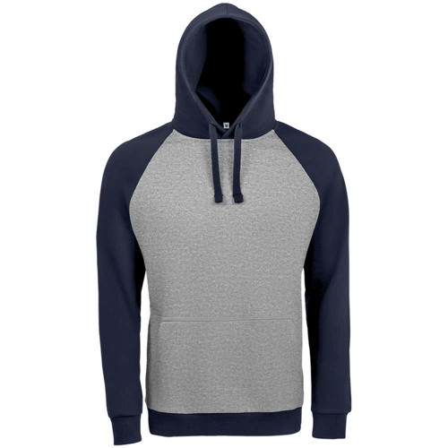 Толстовка унисекс Seattle, серый меланж с темно-синим Толстовка унисекс Seattle, серый меланж с темно-синим