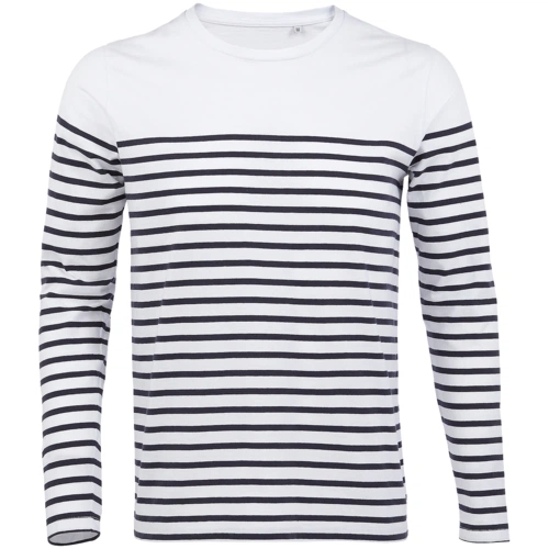 Футболка мужская с длинным рукавом Matelot LSL Men, белая с синим Футболка мужская с длинным рукавом Matelot LSL Men, белая с синим