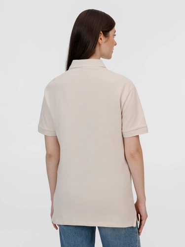 Рубашка поло унисекс Pacific, бежевая (льняная) Рубашка поло унисекс Pacific, бежевая (льняная)