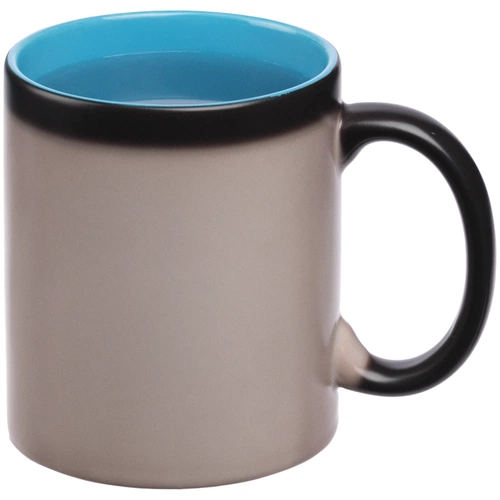 Кружка-хамелеон On Display, матовая, черная с голубым Кружка-хамелеон On Display, матовая, черная с голубым