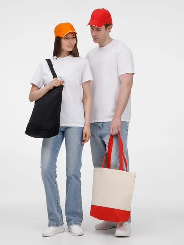 Холщовая сумка Shopaholic, красная Холщовая сумка Shopaholic, красная