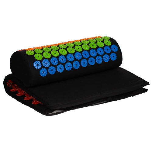 Массажный акупунктурный коврик с валиком Iglu, разноцветный Массажный акупунктурный коврик с валиком Iglu, разноцветный