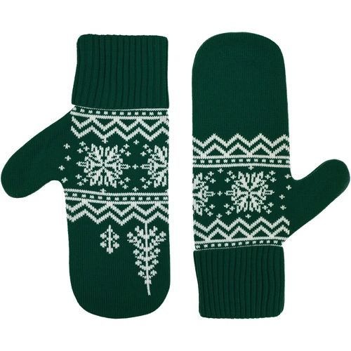 Варежки Elnik, зеленые с молочно-белым Варежки Elnik, зеленые с молочно-белым