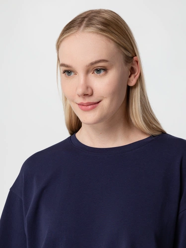 Футболка унисекс оверсайз Street Vibes, темно-синяя Футболка унисекс оверсайз Street Vibes, темно-синяя