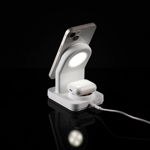 Зарядная станция с подсветкой Cooper Duo, белая Зарядная станция с подсветкой Cooper Duo, белая