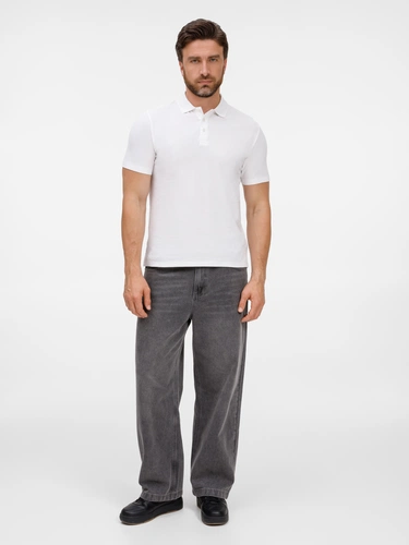 Рубашка поло унисекс Tervise, белая Рубашка поло унисекс Tervise, белая