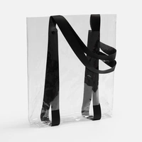 Шопер Clear Fest, ver.2, прозрачный с черными ручками