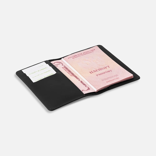 Обложка для паспорта Alaska, черная Обложка для паспорта Alaska, черная