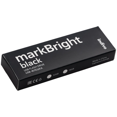 Флешка markBright Black с белой подсветкой, 32 Гб Флешка markBright Black с белой подсветкой, 32 Гб
