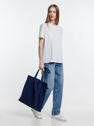 Холщовая сумка Optima 135, темно-синяя Холщовая сумка Optima 135, темно-синяя