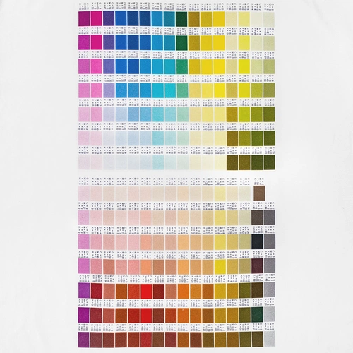Футболка T-bolka 160 c DTG-печатью Kornit Color Chart 2, белая Футболка T-bolka 160 c DTG-печатью Kornit Color Chart 2, белая