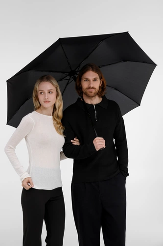 Складной зонт U.090, черный Складной зонт U.090, черный