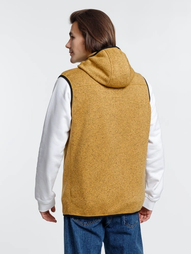 Жилет с капюшоном унисекс Gotland, горчичный Жилет с капюшоном унисекс Gotland, горчичный