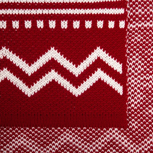 Плед Elnik, красный с молочно-белым Плед Elnik, красный с молочно-белым