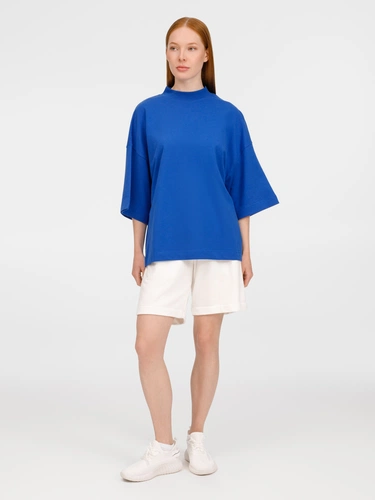 Футболка оверсайз унисекс T9, синяя Футболка оверсайз унисекс T9, синяя