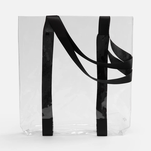 Шопер Clear Fest, ver.2, прозрачный с черными ручками Шопер Clear Fest, ver.2, прозрачный с черными ручками