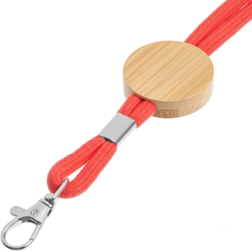 Шнурок для бейджа Tube Wood, красный Шнурок для бейджа Tube Wood, красный