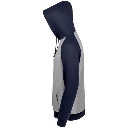 Толстовка унисекс Seattle, серый меланж с темно-синим Толстовка унисекс Seattle, серый меланж с темно-синим