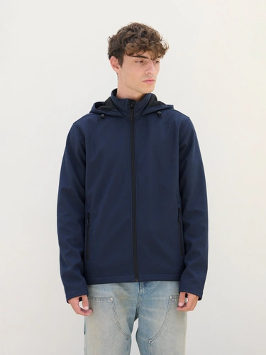 Куртка софтшелл с капюшоном мужская Race Men, ярко-синяя (royal) Куртка софтшелл с капюшоном мужская Race Men, ярко-синяя (royal)