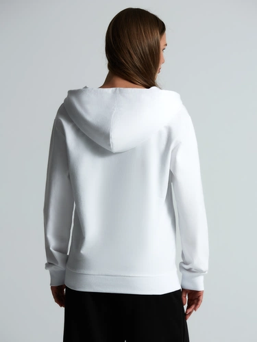Толстовка на молнии с капюшоном Siverga 2.0, белая Толстовка на молнии с капюшоном Siverga 2.0, белая
