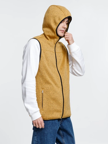 Жилет с капюшоном унисекс Gotland, горчичный Жилет с капюшоном унисекс Gotland, горчичный