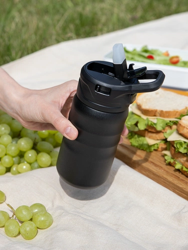 Термобутылка Fujisan 2.0 без логотипа, черная Термобутылка Fujisan 2.0 без логотипа, черная