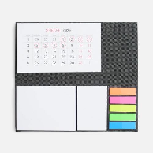 Календарь настольный Grade, серый Календарь настольный Grade, серый
