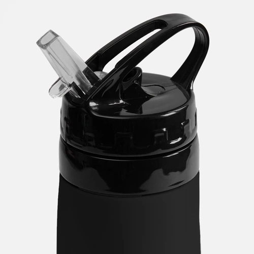 Складная бутылка для воды Langfossen, черная Складная бутылка для воды Langfossen, черная