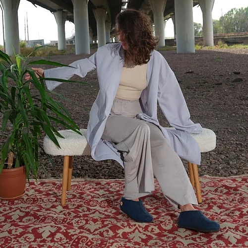 Домашние валенки Cant, темно-синие (индиго) Домашние валенки Cant, темно-синие (индиго)