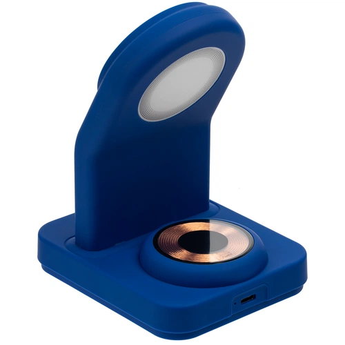 Зарядная станция с подсветкой Cooper Duo, синяя Зарядная станция с подсветкой Cooper Duo, синяя