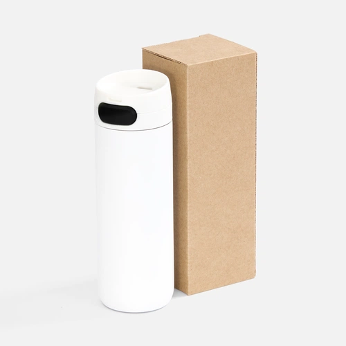 Термостакан X1 с цветной кнопкой, белый с черным Термостакан X1 с цветной кнопкой, белый с черным