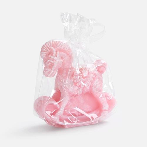 Свеча фигурная «Лошадка-качалка», розовая Свеча фигурная «Лошадка-качалка», розовая