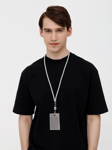 Шнурок для бейджа Tube Metal, серый Шнурок для бейджа Tube Metal, серый