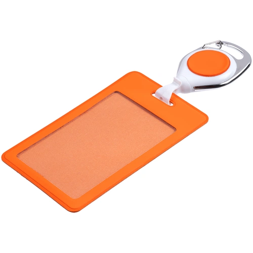 Чехол для пропуска с ретрактором Dorset, оранжевый Чехол для пропуска с ретрактором Dorset, оранжевый