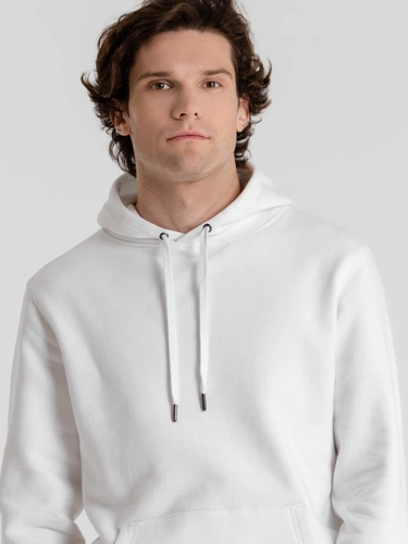 Толстовка с капюшоном унисекс King, белая Толстовка с капюшоном унисекс King, белая