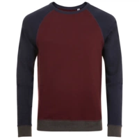 Толстовка унисекс Sandro, бордовая с темно-синим