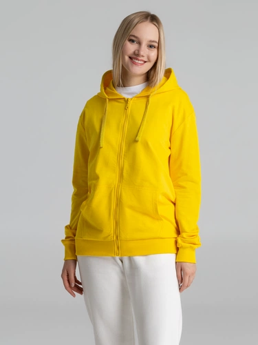 Толстовка на молнии с капюшоном Siverga 2.0, желтая Толстовка на молнии с капюшоном Siverga 2.0, желтая