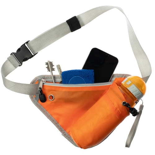 Сумка поясная с отделением для бутылки Waterun, оранжевая Сумка поясная с отделением для бутылки Waterun, оранжевая