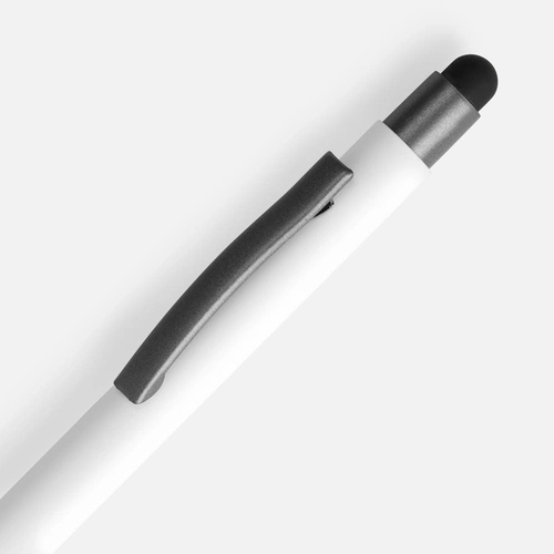 Ручка шариковая Atento Soft Touch со стилусом, белая Ручка шариковая Atento Soft Touch со стилусом, белая