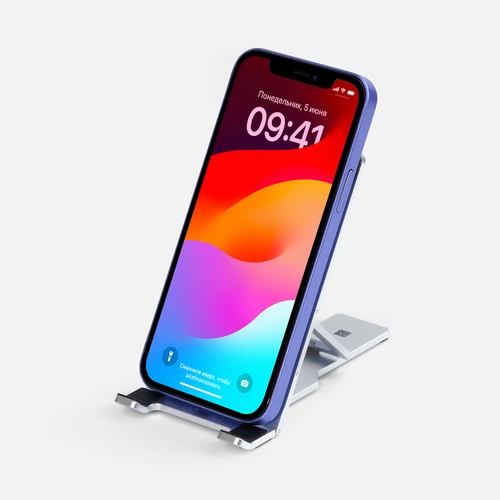 Подставка для смартфона Tactic, серебристая Подставка для смартфона Tactic, серебристая